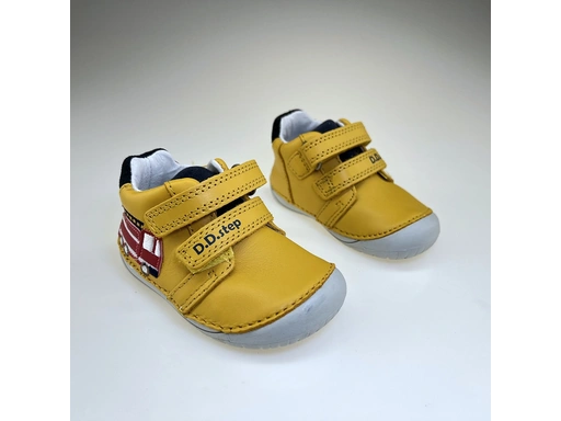 Detské barefoot žlté poločlenkové topánky DPB024-S070-41783A