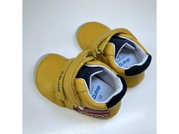 Detské barefoot žlté poločlenkové topánky DPB024-S070-41783A