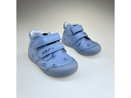 Detské svetlo modré poločlenkové topánky DPB024-S066-41803