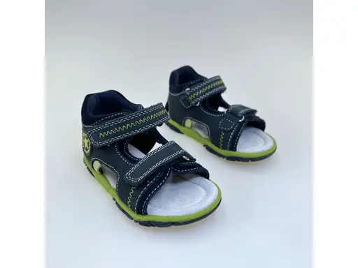 Detské modré letné sandále Delron denim