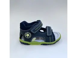 Detské modré letné sandále Delron denim