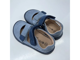 Detské modré barefoot letné sandále Pady jeans