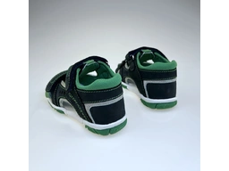 Detské čierne letné sandále Lorenzo green