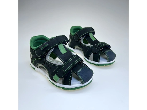 Detské čierne letné sandále Lorenzo green