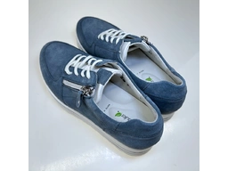 Dámske modré širšie botasky 758008-85