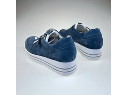 Dámske modré širšie botasky 758008-85
