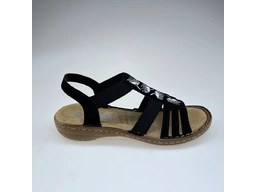 Dámske čierne sandálky 60875-00