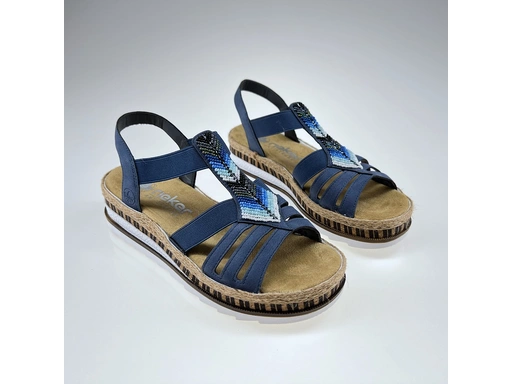 Dámske letné modré sandálky V7909-12