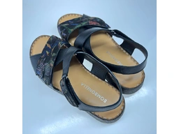 Dámske letné čierne sandále ASP119-105-60