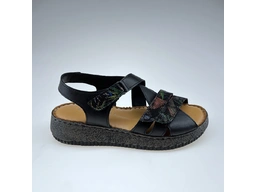 Dámske letné čierne sandále ASP119-105-60