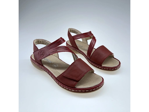 Dámske letné červené sandále 65964-35