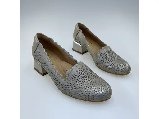 Dámske zlaté kožené mäkučké lodičky K3477/3510M-AU2