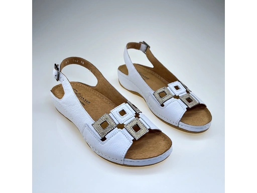Dámske biele sandále P5-1162-028