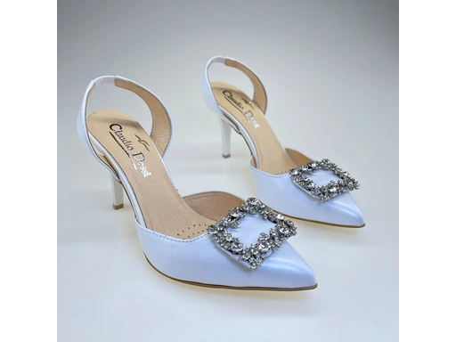 Dámske biele sandále CD7899-10