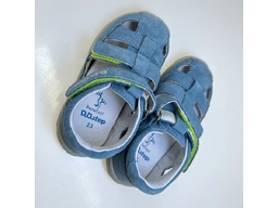 Detské barefoot pohodlné modré sandále DSB024-G077-41565A