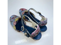 Dámske exkluzívne modré sandale Lucieo19