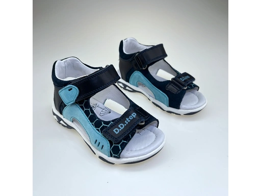 Detské modré sandálky DSB124-G290-41555M