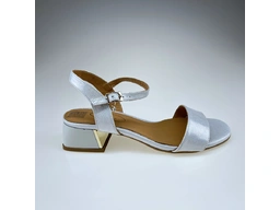 Dámske bielo strieborné sandále K3485V/1110-10Ag