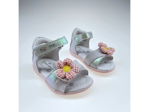Detské strieborné sandálky DSG024-G075-41641