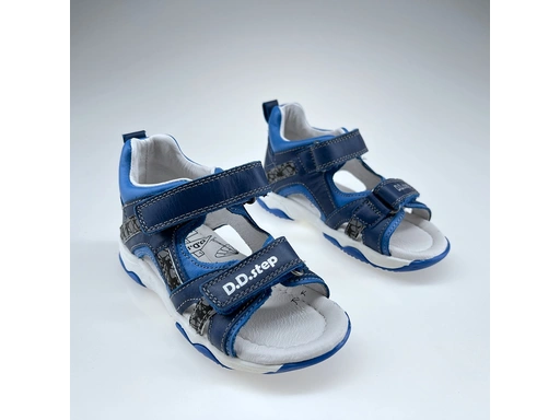 Detské modré sandálky DSB124-G064-41561