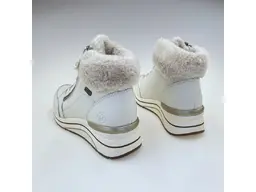 Dámske biele pohodlné teplé členkové topánky D0T77-80