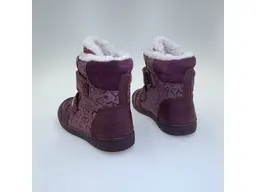 Dievčenské pohodlné teplé bordové členkové topánky DVG124-W068-42589