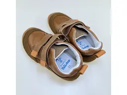 Chlapčenské barefoot kožené hnedé poltopánky S063-51483AL