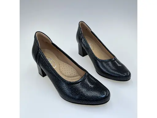 Dámske čierne kožené mäkučké lodičky K3624/5032-60O