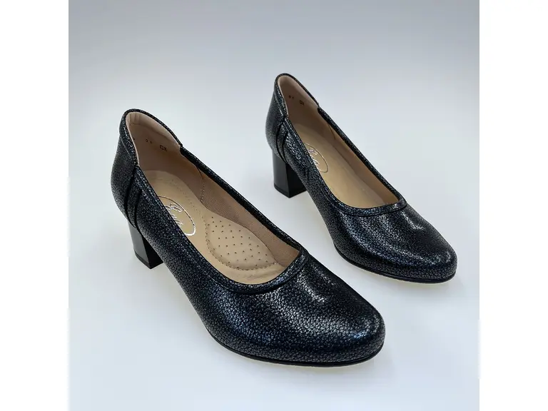 Dámske čierne kožené mäkučké lodičky K3624/5032-60O