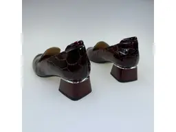 Dámske bordové mäkučké kožené poltopánky K3328X/3510-36