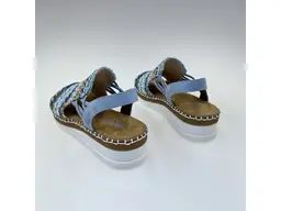 Dámske mäkučké kožené sandále Rieker V1241-91 – Nadčasový komfort v každom kroku