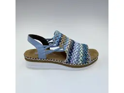 Dámske mäkučké kožené sandále Rieker V1241-91 – Nadčasový komfort v každom kroku