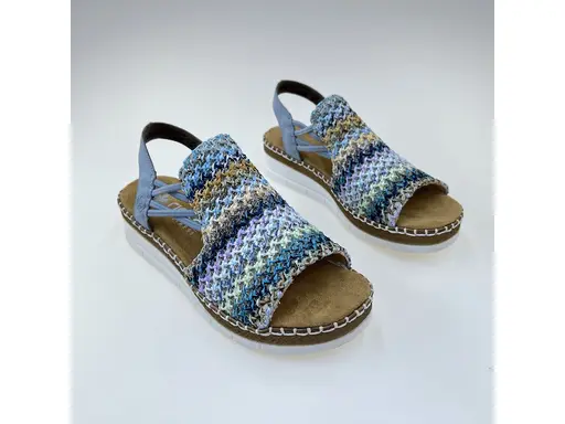 Dámske mäkučké kožené sandále Rieker V1241-91 – Nadčasový komfort v každom kroku