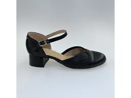 Dámske čierne kožené pohodlné sandálky K3614/3513-60