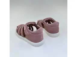 Detské kožené ružové vychádzkové polo-sandálky Nina pink