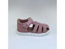 Detské kožené ružové vychádzkové polo-sandálky Nina pink