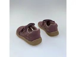 Detské kožené ružové vychádzkové barefoot polo-sandálky Nery old pink