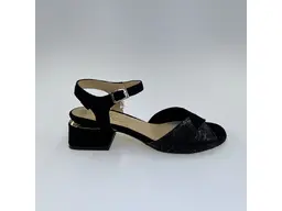 Dámske čierne kožené pohodlné sandálky K3493-60