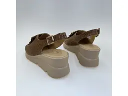 Dámske hnedé kožené pohodlné sandálky K3621S/759-40