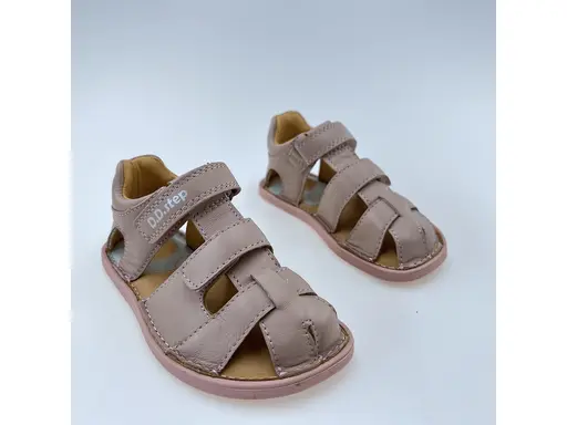 Detské ružové kožené letné barefoot sandálky G076-51971BM-25