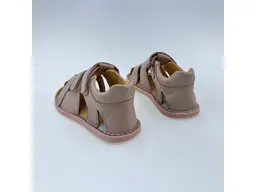 Detské ružové kožené letné barefoot sandálky G076-51971BM-25