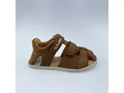 Detské hnedé kožené letné barefoot sandálky G076-51971AM-40