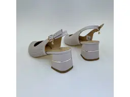Dámske kožené pohodlné svetlo-béžové sandálky K3491/5031OB-15