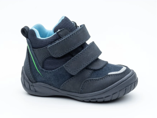 Detské pohodlné Protex modré celé topánky Keiko denim