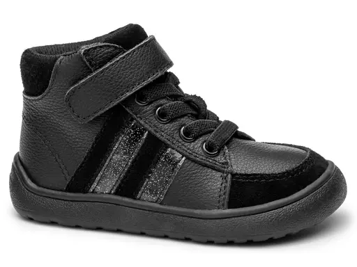 Detské pohodlné barefoot čierne celé topánky Gerka black