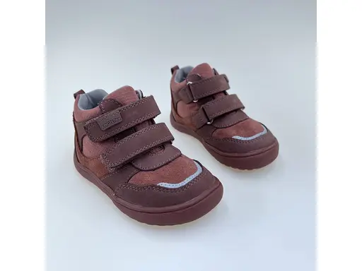 Detské pohodlné barefoot protex ružové celé topánky Banet terakota