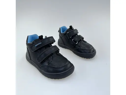 Detské pohodlné barefoot čierne celé topánky Deril black