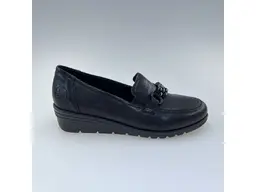 Dámske pohodlné  čierne mokasíny L5361-00