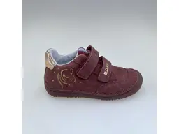 Detské ružové kožené pohodlné barefoot poltopanky S063-52564M