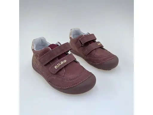 Detské ružové kožené pohodlné barefoot poltopanky S063-52564M